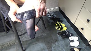 Trying on Sandals on Fetish Feet