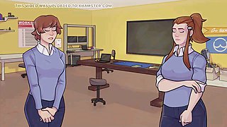 Lingerie-clad hentai anime fun at the academy