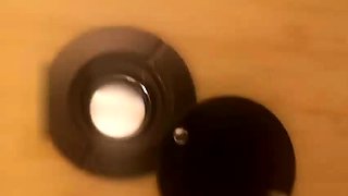 Cute amateur asian web cam girl playing with her toy