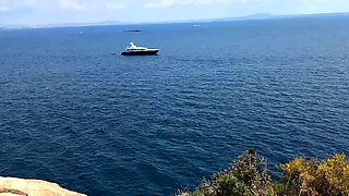 German teen furby at outdoor date at mallorca POV