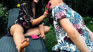 Ceara Lynch - Outside Slave Licks Dirty Flip Flops &