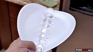 Step-mother with Huge Boobs vibrator fuck right in front of me