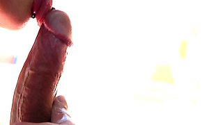 Czech amateur blowjob and fucking POV in public