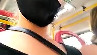 Sara squirts on the bus