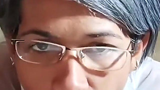 Sucking My Stepbrother's Cock Doggy Style, on My Knees and Standing Until All the Milk Comes Out