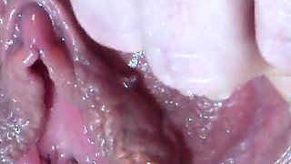 Close Pee with Spread Pussy