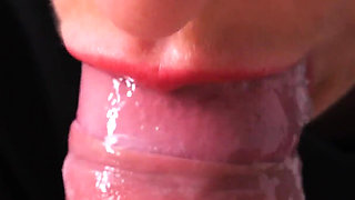 555 Close-up of a Blowjob. Naughty Tongue and Cock.