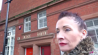 German Scout - Skinny redhead mature Scarlett talk to fuck at a street casting