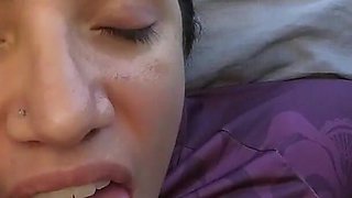 Quickie on the Bed with Missed Cumshot