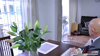 AgedLovE Businessman Came to Fuck Busty Mature