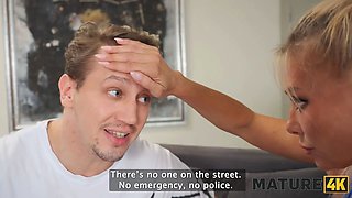 Mature4k. she was mature and lonely, he came to calm her down by putting his giant schlong in her facehole