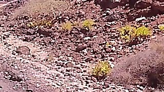 Couple Is Hiking Naked Near the Coast