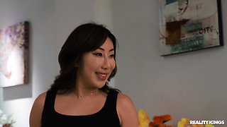 MILF and asian teen lesbian porn video
