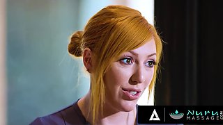Redhead Lauren gets massage all the way down her juicy vagina