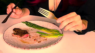 Dinner with You. Steak with Asparagus