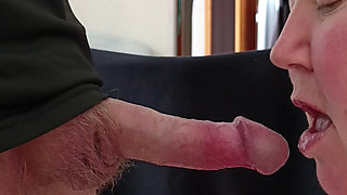 I fuck my mother-in-law deep in my mouth and cum