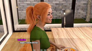 Older hot sexy stepgrandma gets playful with breakfast time fun