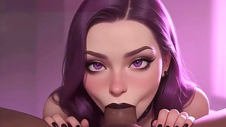 Cute gothic stepsister Atkins's Heaven can't get enough of that big black cock
