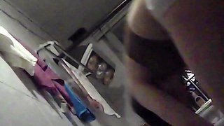 Spied Chinese girl in uniform shower
