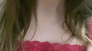 Blonde tight pussy babe solo toy fun in glamour masturbation