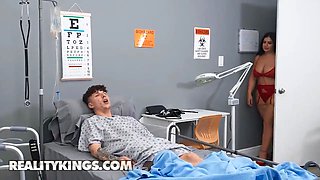 Reality kings - sexy nurse Lissa Aires supplies steamy bedside care and hooter therapy for her fortunate patient