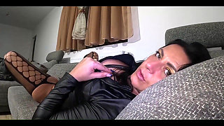 Smoking Submissive MILF Masturbation, Dirty Talk & Leather Fetish 304