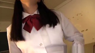 Kaho Mizuzaki in school uniform is fucked hard in Asian porn show