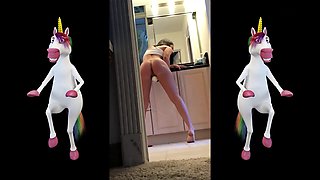 Horny Busty Big Tit Amateur College Graduate Masturbates before Party