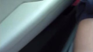 Cute couple having hot anal sex in a car in front of everyone