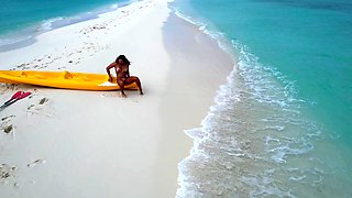 Massive juggs brunette fatty strips and jerks solo