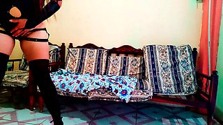 Old Woman From the Cleaning Has Her Charms! She Puts on Lingerie and Looks Sexy, She Is Ready to Fuck