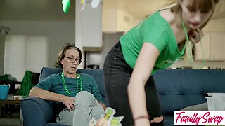 Katie Monroe & Angel Youngs create a Lucky St Patricks Day Fucking