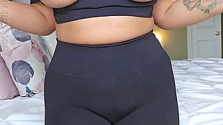 Horny Teacher warms herself up before going to the gym