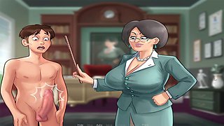Summertime saga eve, cartoon monster, korean big tits