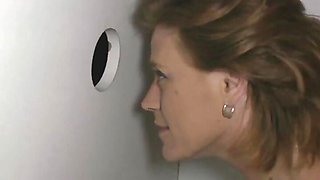 Red Freckle Swallowing MILF Tits Fucks Glory Hole Dicks!