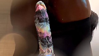 Bathroom Squirt: Big Ass Orgasm with Dildo