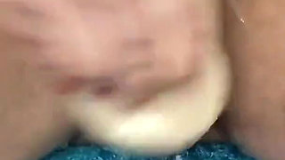 Stimulating My Clit with Wand Drilling My Hairy Pussy with Dildo