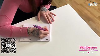 Naughty teen brunette POV video
