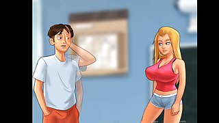 Summertime Saga teacher in stunning lingerie - gameplay fun