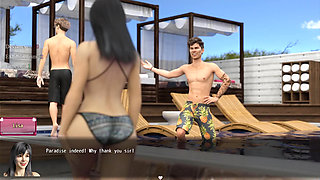 Lisa: Pool party with two sexy girls ep.21