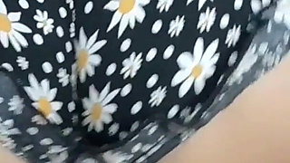 Hot Wife Masturbates Her Pussy with the Friction of Her Shorts, She Gets Very Dirty, Wanting Cock.