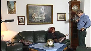 Mature redhead sucking his cock in pov