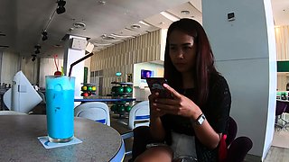 Thai GF bowling and fun at home after