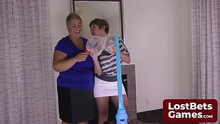 Hot Lesbian Striptease Game with Dee Williams and Chels - Big Tits, Grinding & Dirty Fun