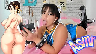 Asmr Intense Chun Li Cosplay Dirty Talking and Giving a Perfect Blowjob Ahegao