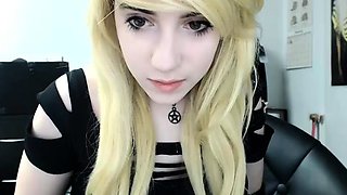 Curly Blonde Teen Records Solo Dildo Masturbation More at