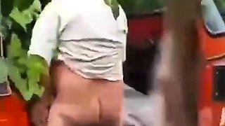 Mexican girl gets Creampie in golf cart