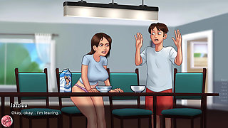 I eat my stepmother's tits in her bed (Summertime Saga #27) - Jazziuu