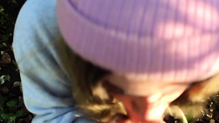 Amateur German cougar gives blowjob and rides a young cock