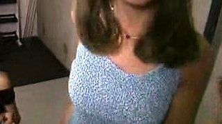 Extreme amateur pov blowjob with brunette babe